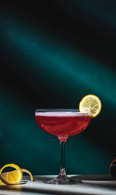 Cóctel Pink Lady.