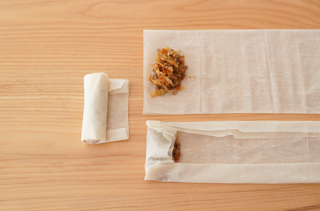 Lumpias chinas crujientes. Receta casera paso a paso