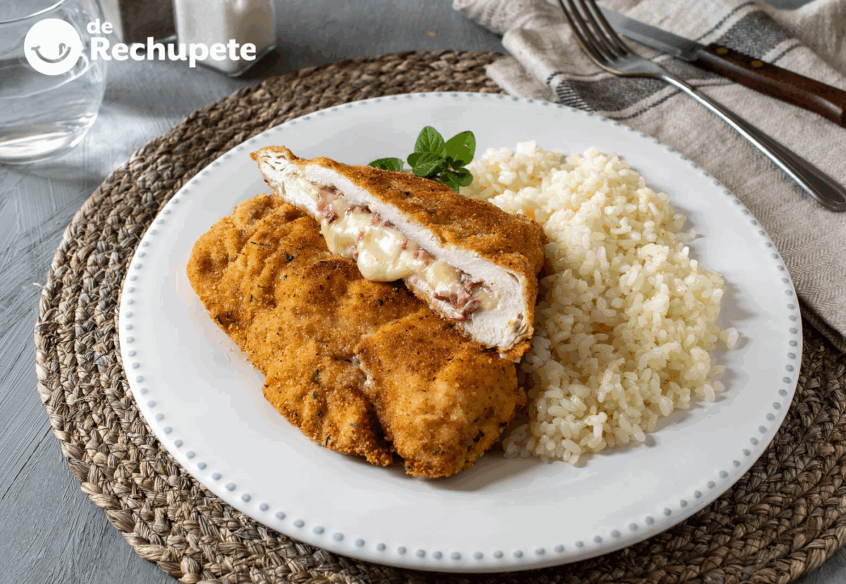 Pechugas de pollo rellenas de jamón y queso