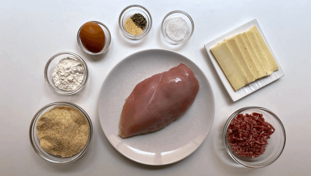 Pechugas de pollo rellenas de jamón y queso