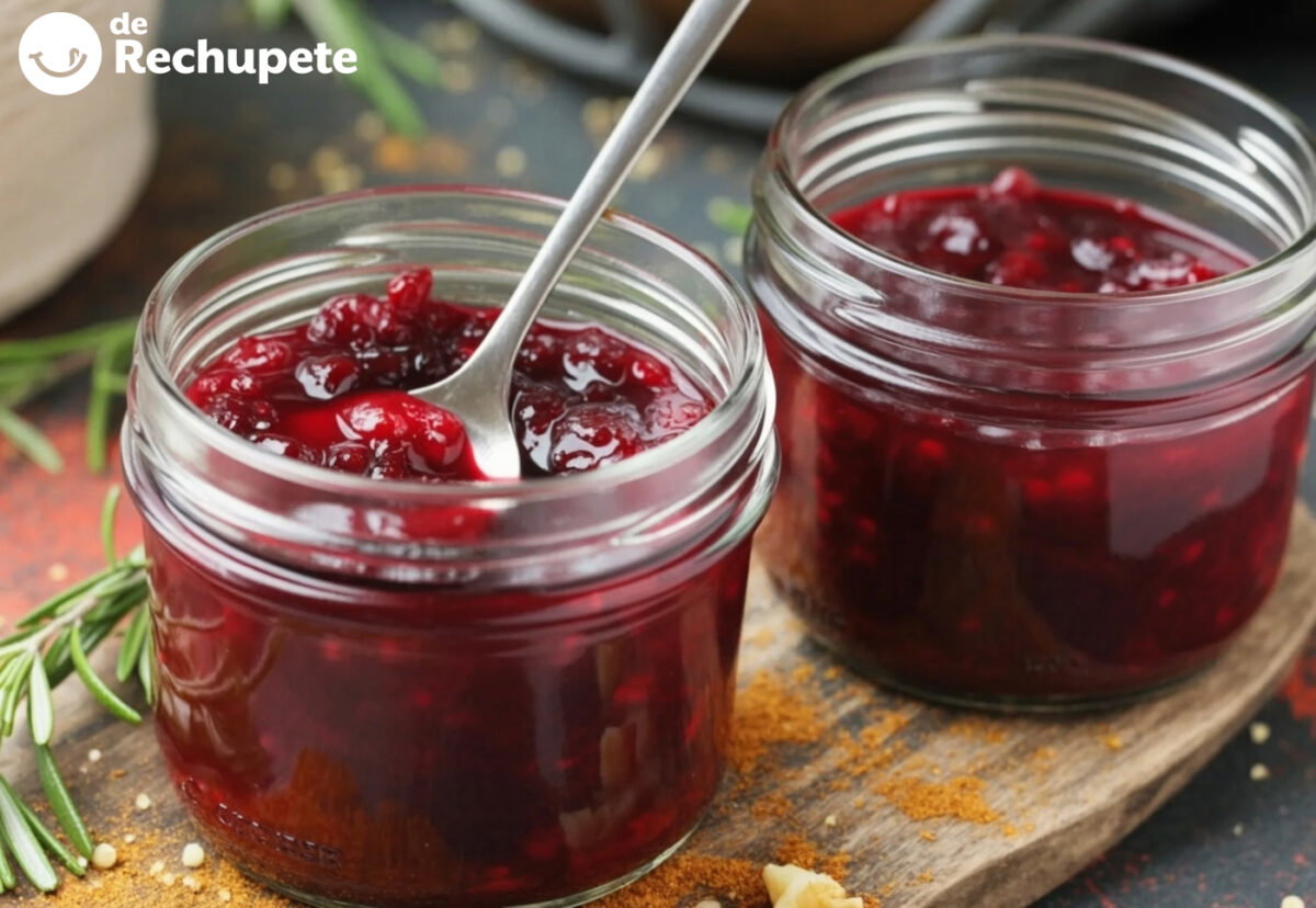 Salsa de arándanos para carnes paso a paso