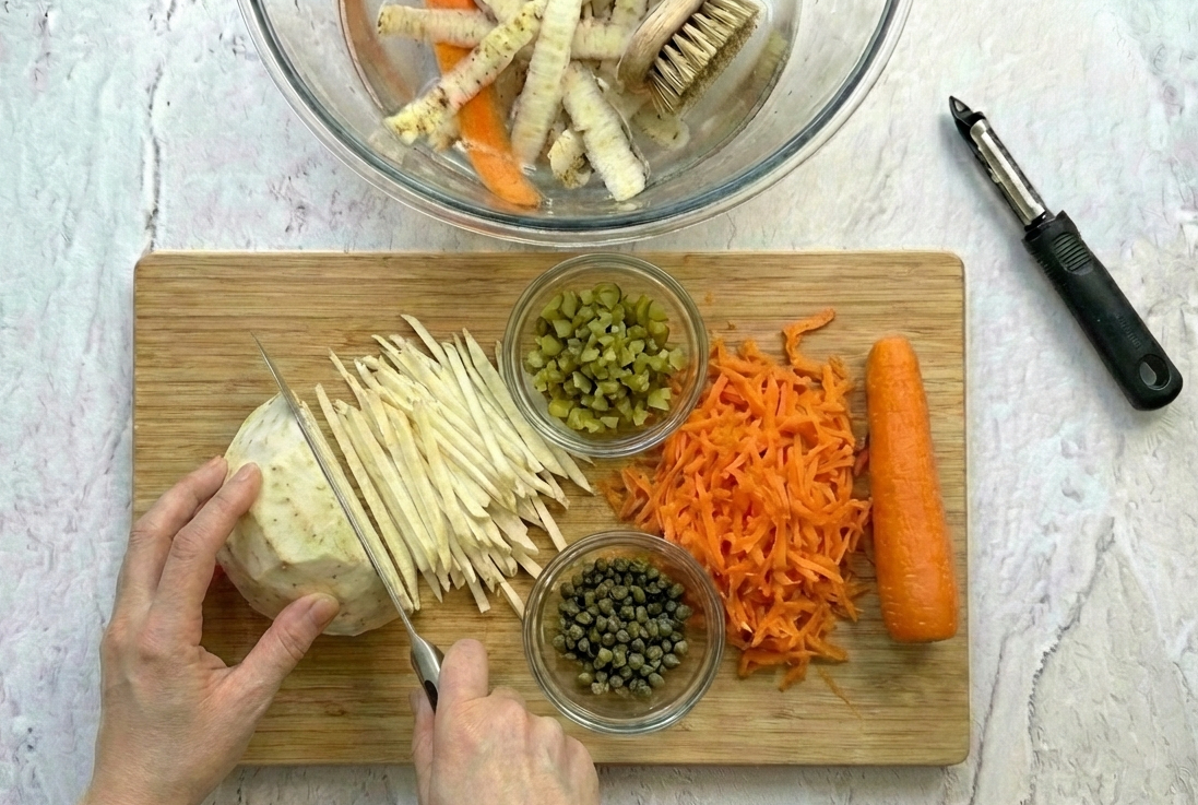 Apionabo con salsa remoulade. La versión fresca y casera para acompañar tus cenas