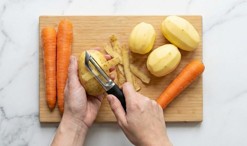 Crema de verduras rápida en olla exprés Fissler. Receta fácil, sana y lista en minutos