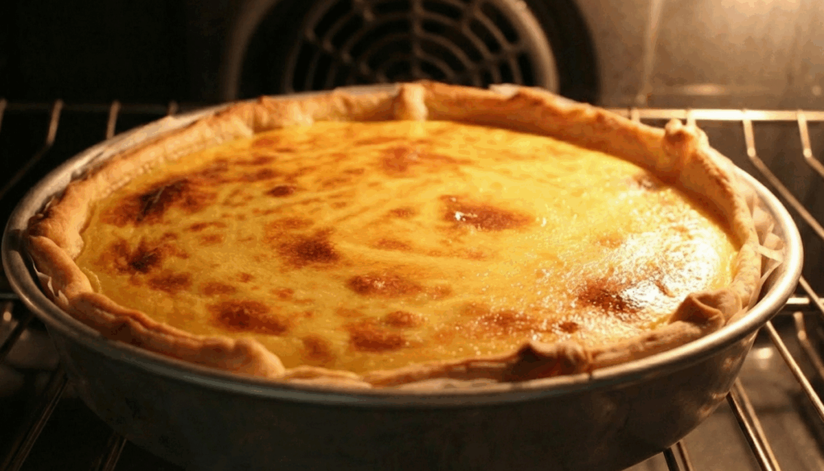 Flan parisien tradicional. La crema francesa con base de masa quebrada que nunca falla