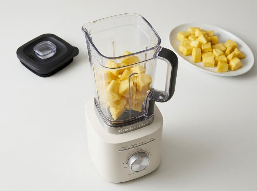 Batido de piña casero. Receta refrescante y fácil paso a paso