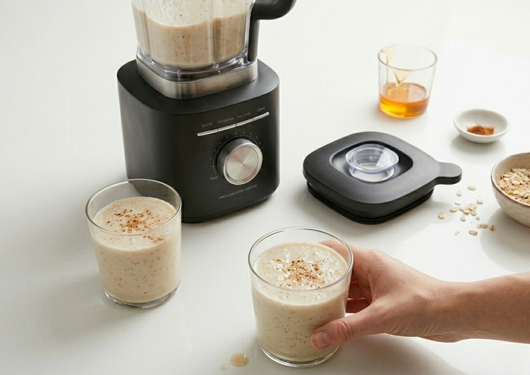 Batido de plátano y avena casero, cremoso y lleno de energía para empezar el día con buen pie