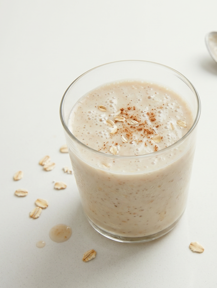 Batido de plátano y avena casero, cremoso y lleno de energía para empezar el día con buen pie