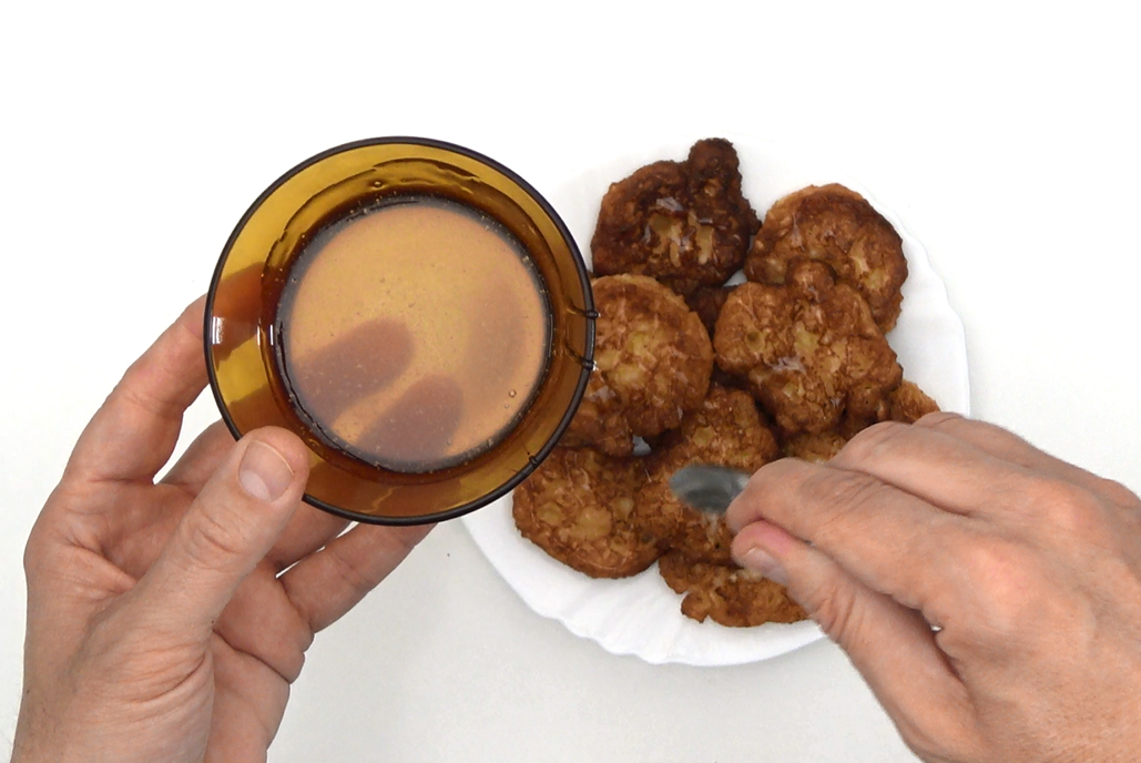 Chulas de arroz en almíbar. Postre de Entroido