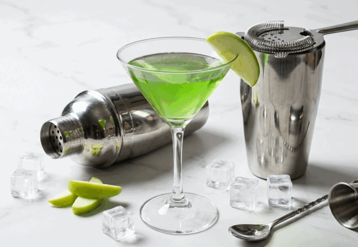 Cóctel Apple Martini. Appletini, perfecto para cualquier ocasión