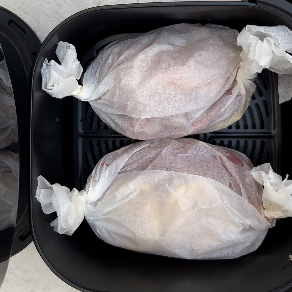 Salmón en papillote en freidora de aire paso a paso
