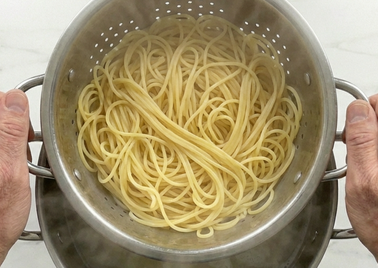 Pasta pangrattato con pan tostado y ajo, sabor del sur de Italia
