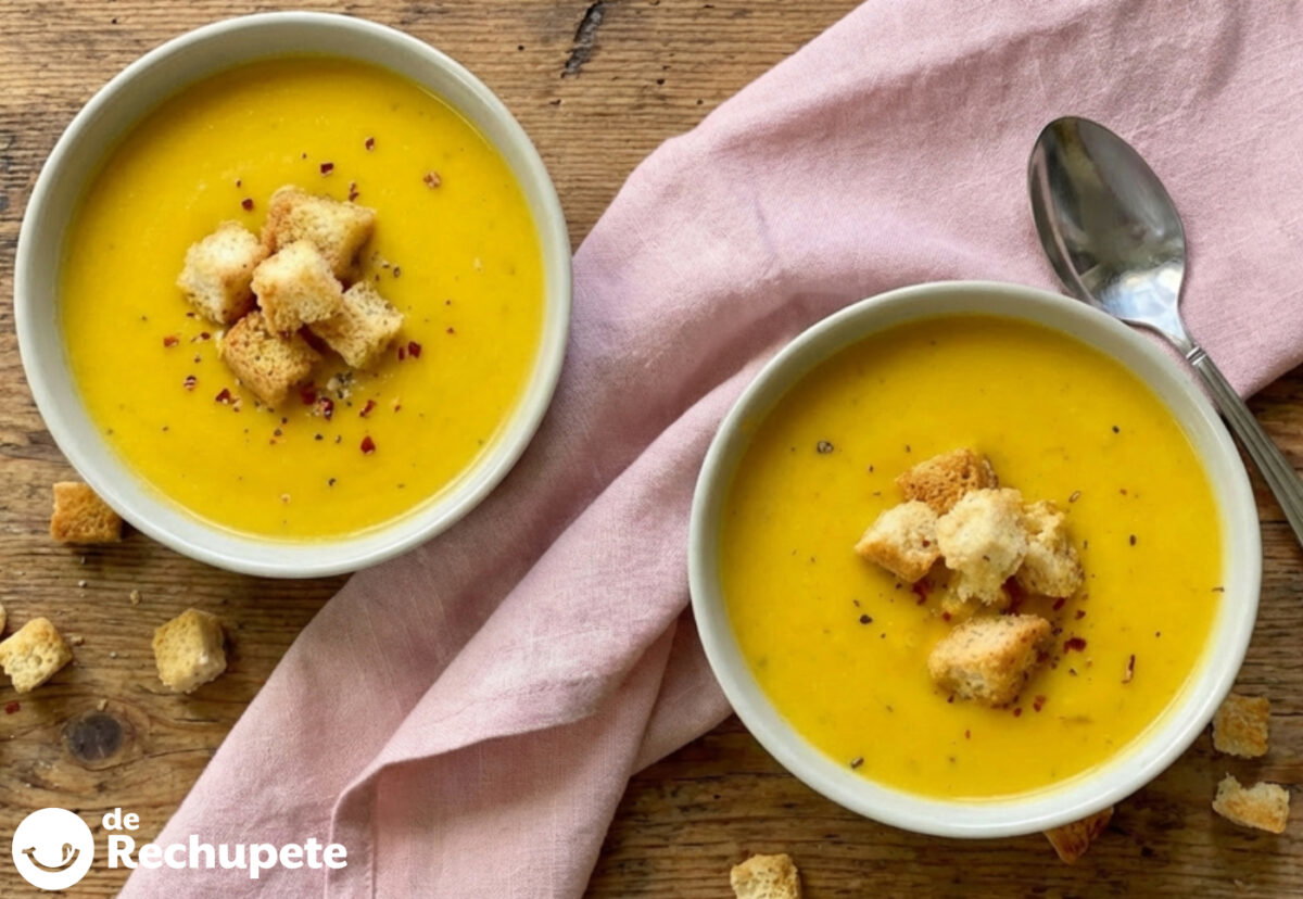 Crema de verduras rápida en olla exprés. Receta fácil, sana y lista en minutos