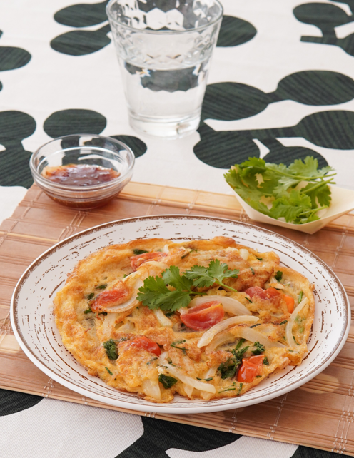 Tortilla tailandesa fácil y rápida, con ingredientes de andar por casa