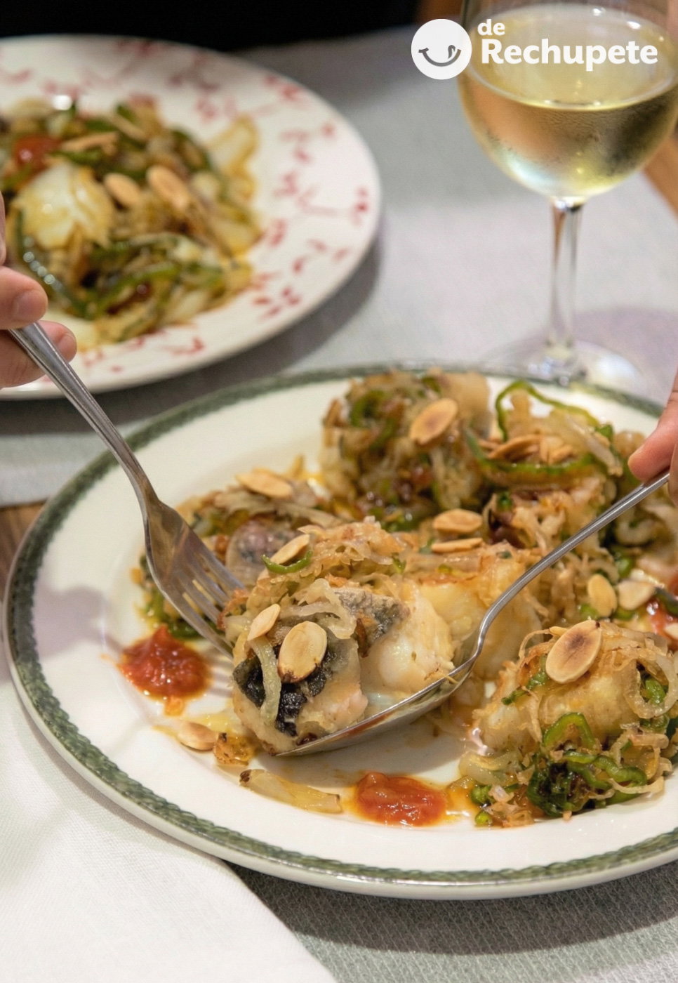 Bacalao encebollado y con pimientos al estilo canario