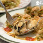 Bacalao encebollado y con pimientos al estilo canario