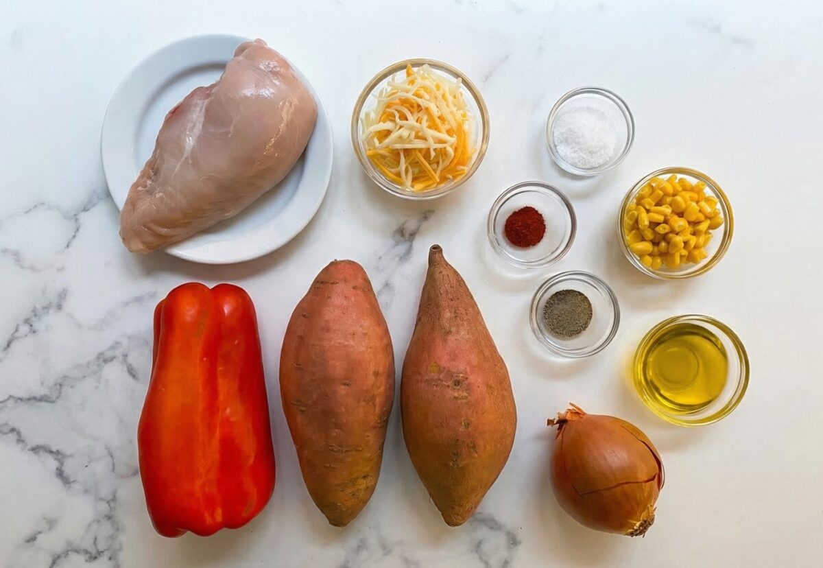 Boniatos asados rellenos al horno. Receta fácil, saludable y completa