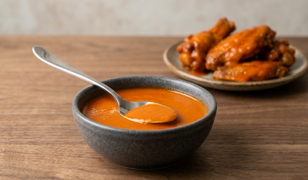 Salsa búfalo casera. Receta fácil para alitas y carnes paso a paso