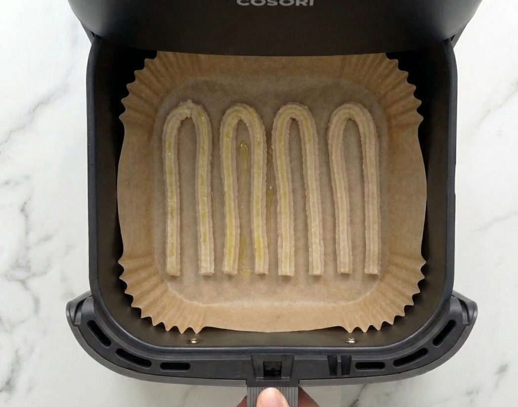 Churros en freidora de aire. Receta fácil para hacer churros crujientes sin apenas aceite