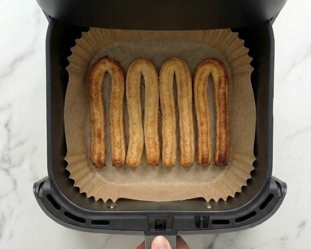 Churros en freidora de aire. Receta fácil para hacer churros crujientes sin apenas aceite