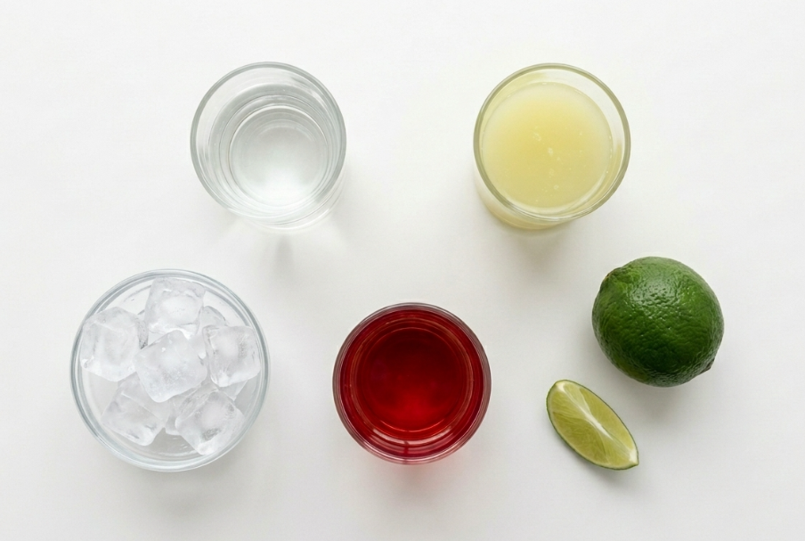 Cóctel Bacardi. Receta clásica con ron blanco, lima y granadina