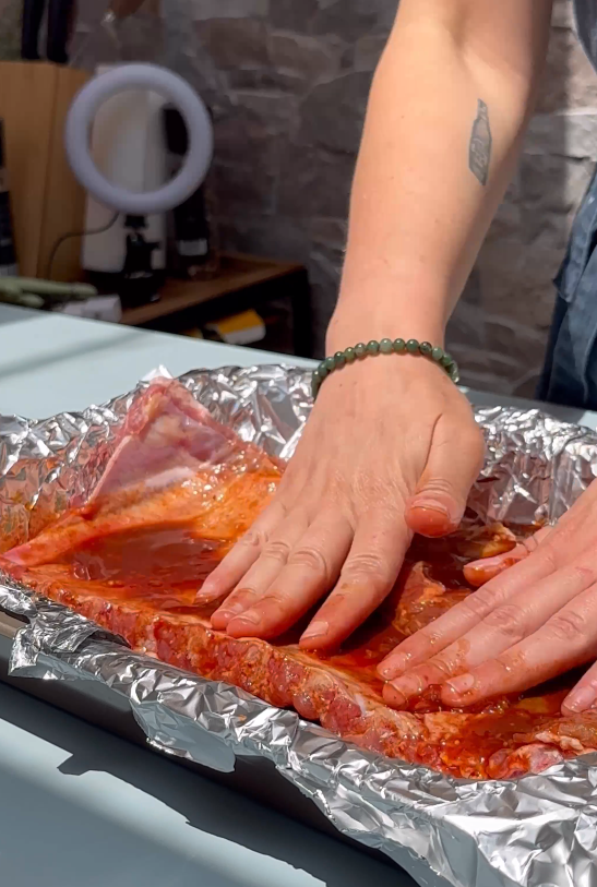 Costillas asadas teriyaki al horno. Jugosas, pegajosas y fáciles de hacer en casa