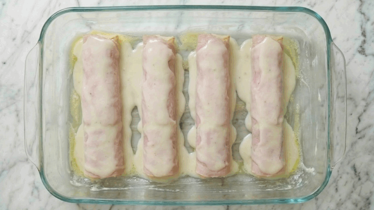 Espárragos blancos gratinados al horno con jamón y queso: receta fácil, rápida y muy resultona