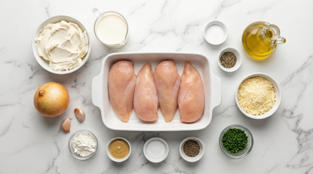 Pechugas de pollo en salsa de queso. Receta fácil, cremosa y lista en 30 minutos