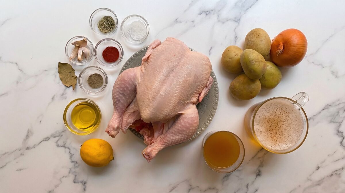 Pollo asado a la cerveza paso a paso