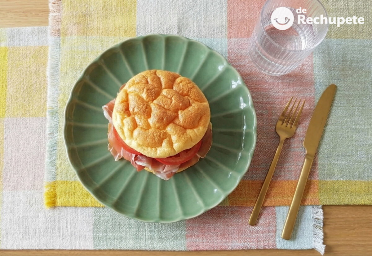 Pan nube o cloud bread. Receta lista con  ingredientes