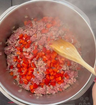 Chili con carne en olla exprés Fissler