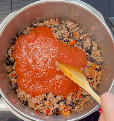 Chili con carne en olla exprés Fissler