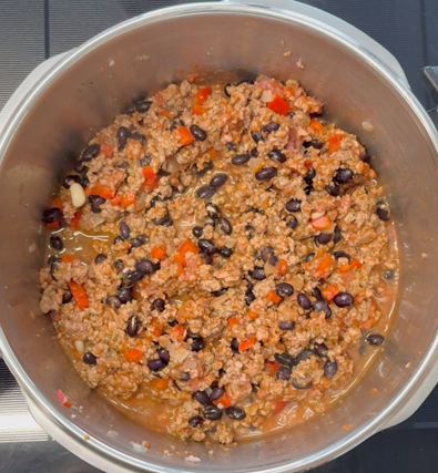 Chili con carne en olla exprés Fissler