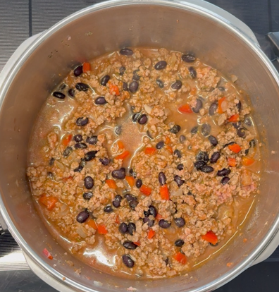 Chili con carne en olla exprés Fissler
