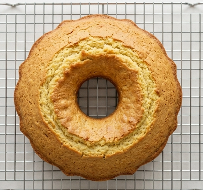 Ciambella italiana tradicional. Bizcocho casero con mantequilla al estilo de las cocinas italianas