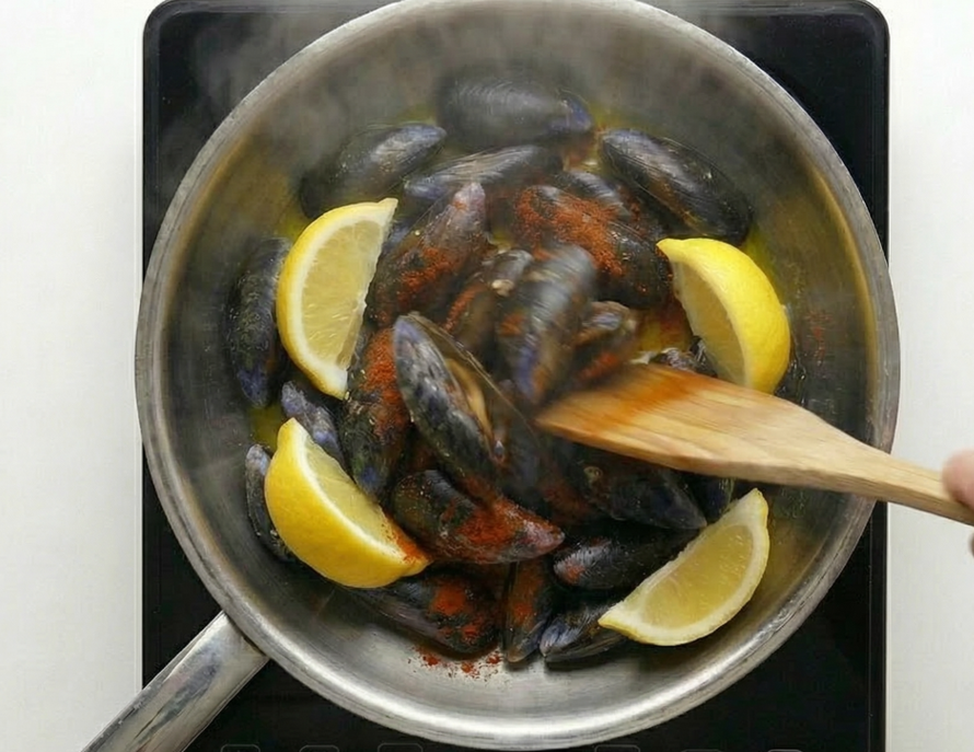 Clóchinas valencianas al vapor con limón, ajo y pimentón dulce: receta fácil y rápida