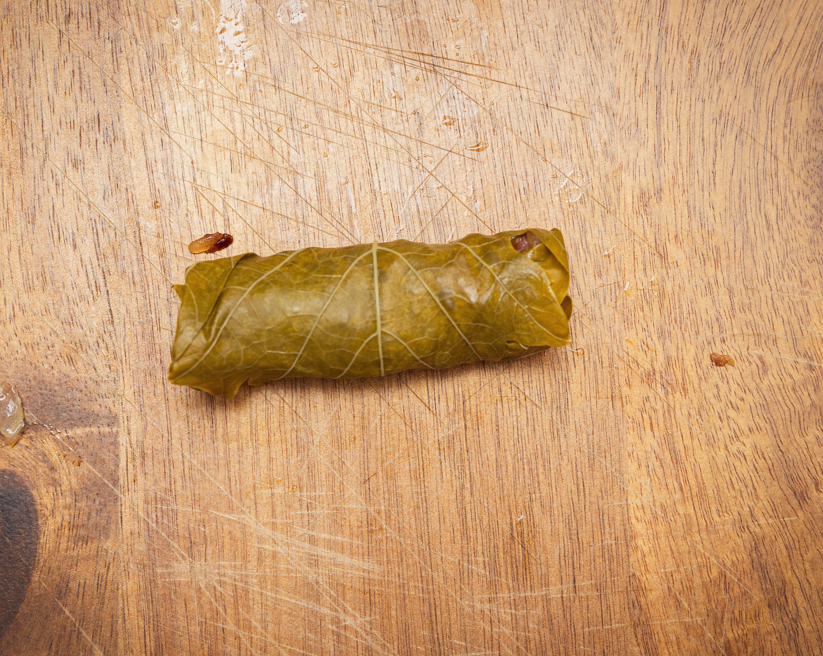 Dolmas griegas rellenas de arroz y carne