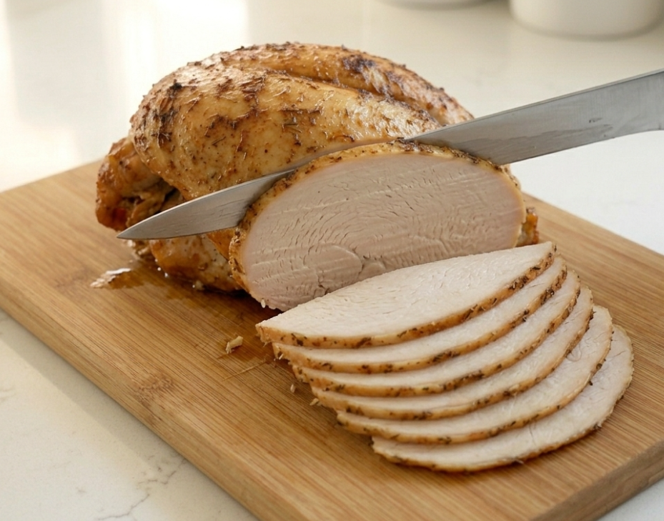 Fiambre de pavo casero, jugoso y perfecto para tus bocadillos