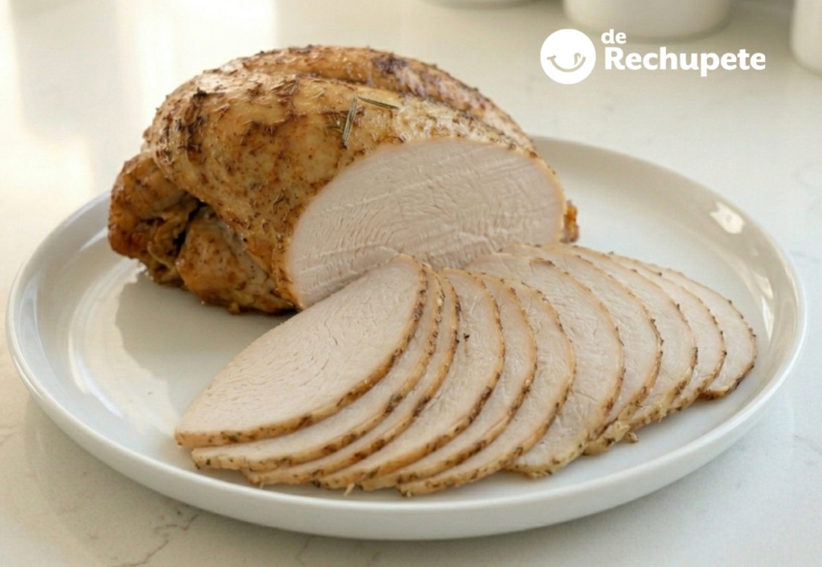 Fiambre de pavo casero, jugoso y perfecto para tus bocadillos