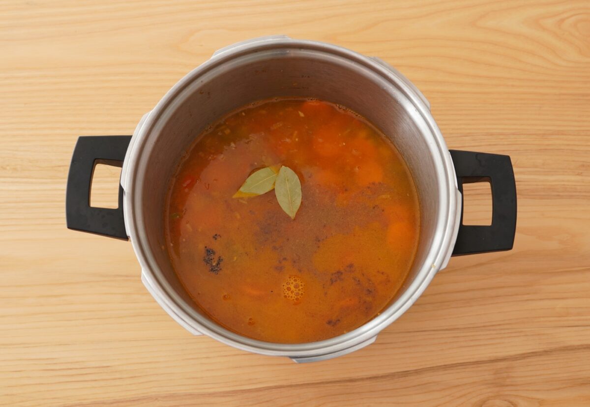 Guiso de trigo con garbanzos paso a paso