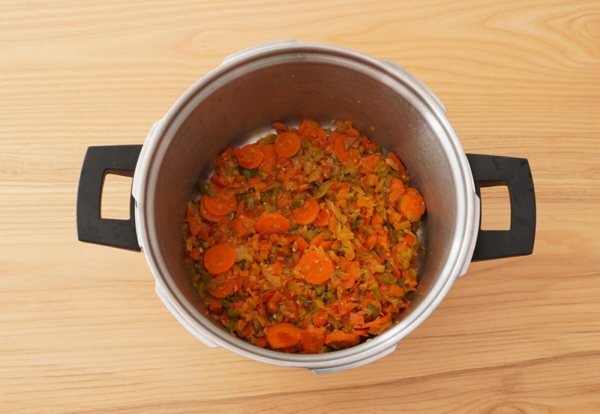 Guiso de trigo con garbanzos paso a paso