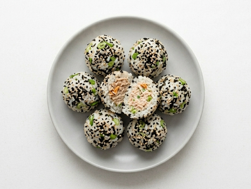 Jumeok-bap. Bolitas de arroz coreanas fáciles y deliciosas