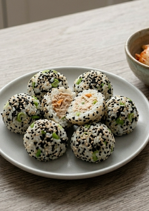 Jumeok-bap. Bolitas de arroz coreanas fáciles y deliciosas