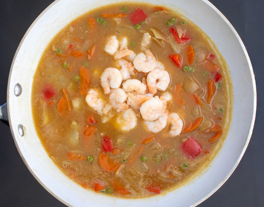 Ku bak con gambas al estilo chino. Receta casera paso a paso como en los restaurantes chinos