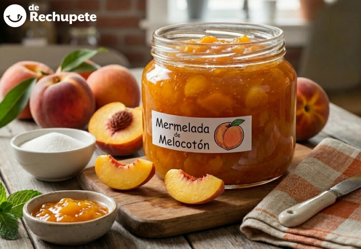 Mermelada de melocotón casera. Receta fácil y tradicional paso a paso