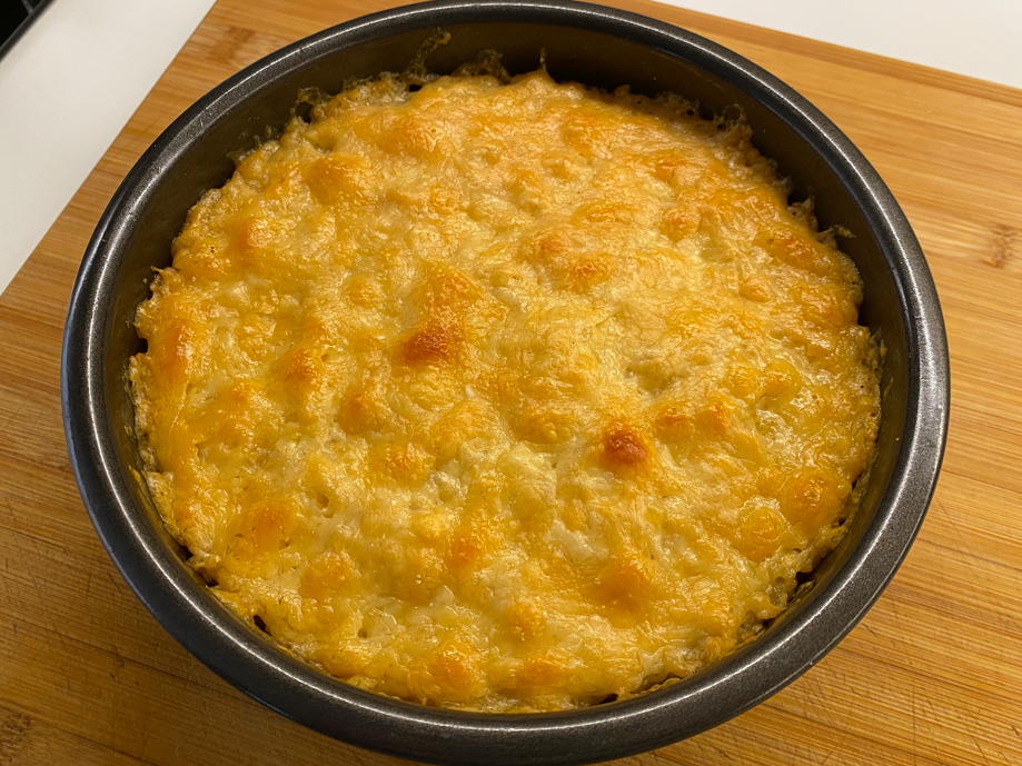 Pastelón de arroz al horno con carne y queso. Receta fácil por capas