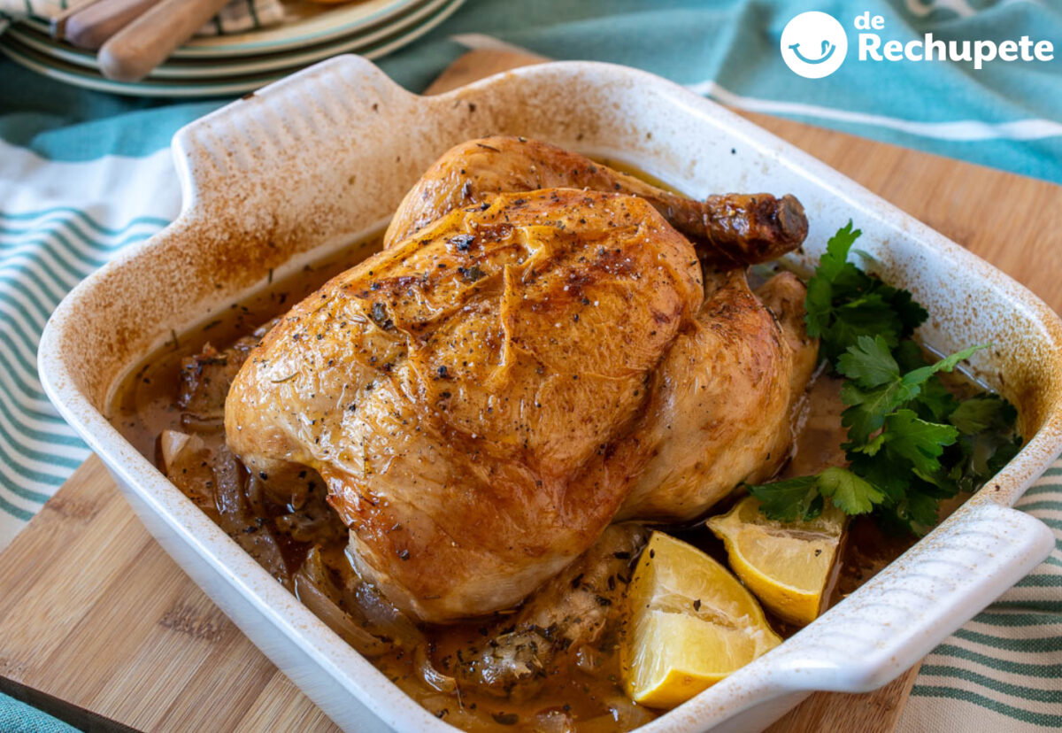 Pollo asado a la cerveza paso a paso
