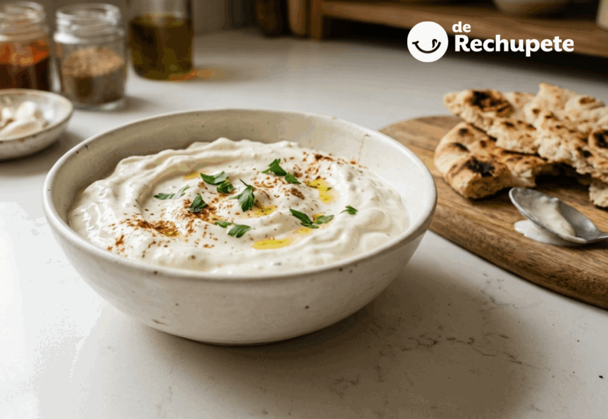 Salsa blanca kebab casera estilo turco, cremosa y llena de sabor