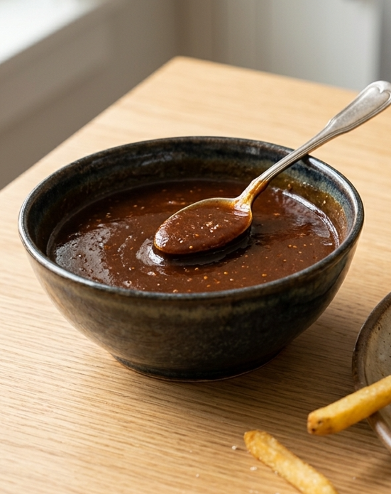 Salsa bourbon americana casera, dulce, intensa y con carácter
