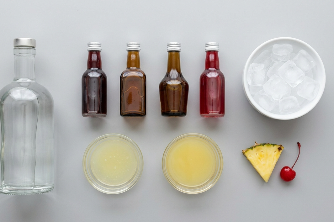 Cóctel Singapore Sling. Una mezcla tropical de color y sabor