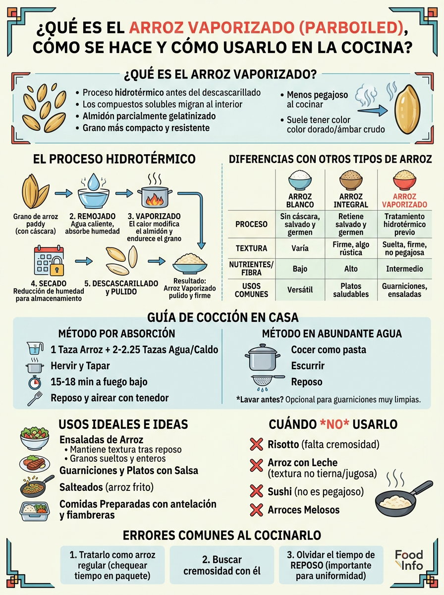 Qué es el arroz vaporizado, cómo se hace y cómo usarlo en la cocina